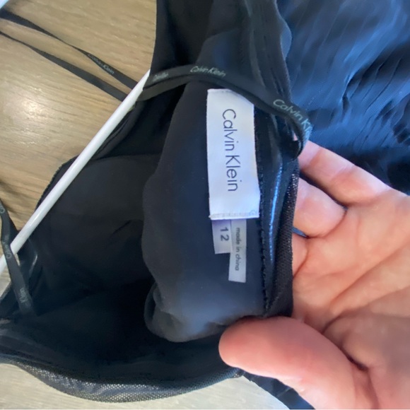 Flattering layered black tube dress size 12 Calvin Klein - Picture 1 of 4